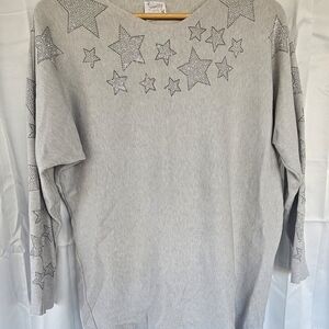 Gray Star-Patterned Women's Sweater​